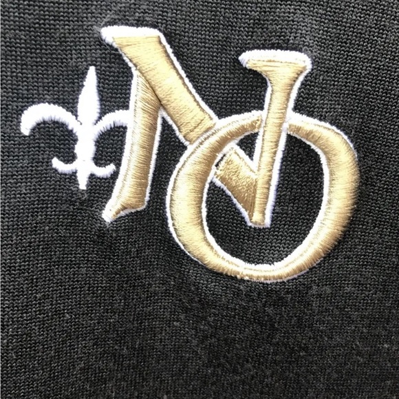 Puma NFL New Orleans Saints Short Sleeve Sweatshirt Size XL Black Embroidered - Picture 4 of 5